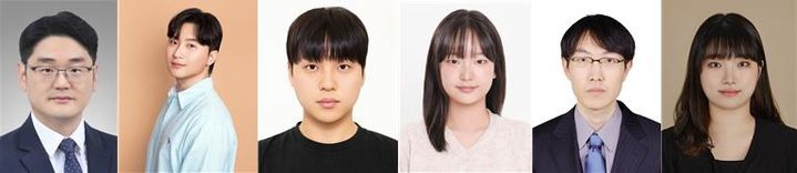 [서울=뉴시스] (왼쪽부터) 최대선 숭실대 교수, 김동현 박사과정생, 김승민 석사과정생, 김다인 학사과정생, 권준석 중앙대 교수, 홍진 박사과정생. (사진=숭실대 제공) 2026.10.20. photo@newsis.com *재판매 및 DB 금지