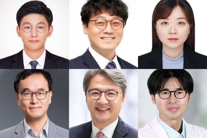 [서울=뉴시스] (윗줄 왼쪽부터) 여한철 건국대 박사, 이승재·곽소정 원광대 교수, (아랫줄 왼쪽부터) 조쌍구 건국대 교수, 서울대 김수웅·조민철 교수. (사진=건국대 제공) 2026.10.21. photo@newsis.com *재판매 및 DB 금지