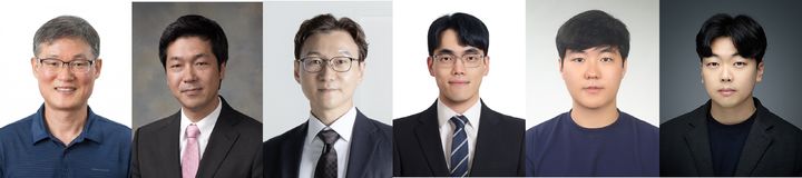 [울산=뉴시스] 좌측부터 UNIST 백종범 교수, 고려대 곽상규 교수, UNIST 권영국 교수, UNIST 백재훈 연구원, 권성현 연구원, 차순관 연구원. photo@newsis.com *재판매 및 DB 금지