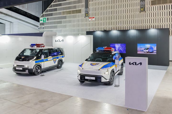'2026 국제치안산업대전' 기아관 부스 전경.(사진=기아 제공) *재판매 및 DB 금지