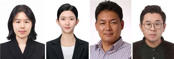 [서울=뉴시스] (왼쪽부터) 이정유 아모레퍼시픽 R＆I 센터 수석연구원, 이슬기 숭실대 기계공학부 박사후연구원, 남진 아모레퍼시픽 R＆I 센터 뷰티테크 LAB 팀장, 홍지우 교수. (사진=숭실대 제공) 2026.10.22. photo@newsis.com *재판매 및 DB 금지