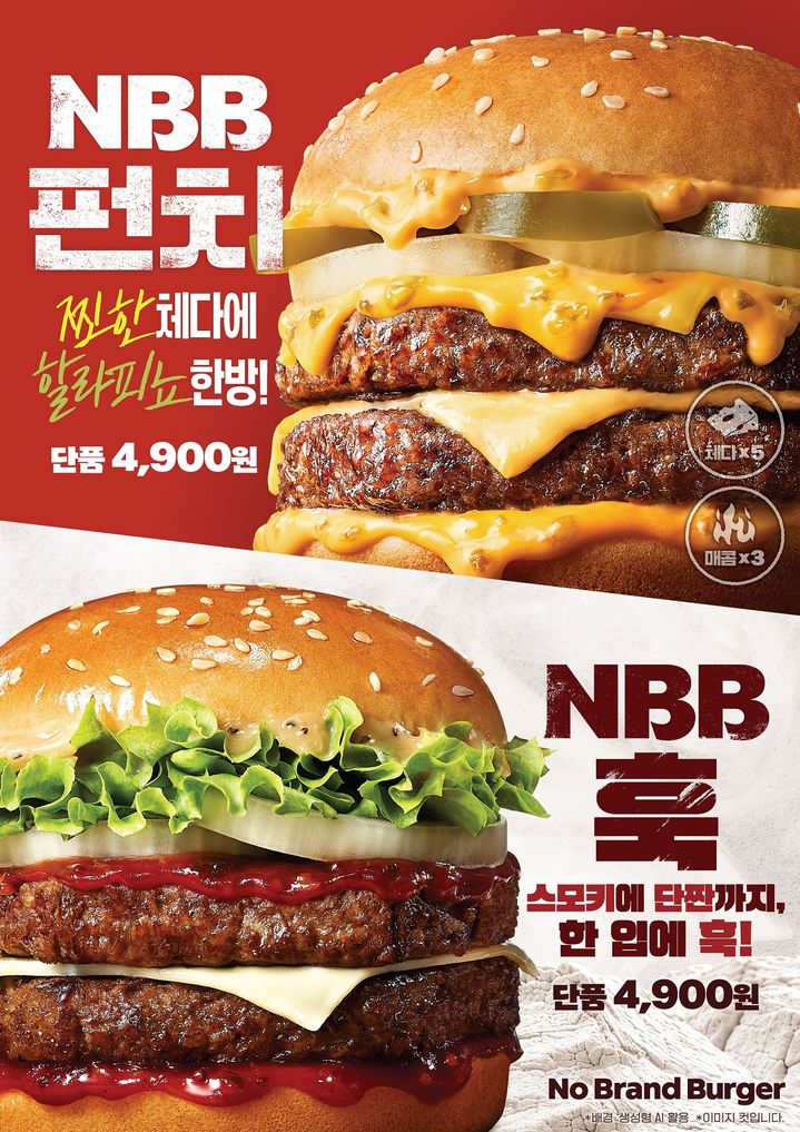 [서울=뉴시스] 노브랜드 버거 훅·펀치 포스터 (사진=신세계푸드 제공) *재판매 및 DB 금지