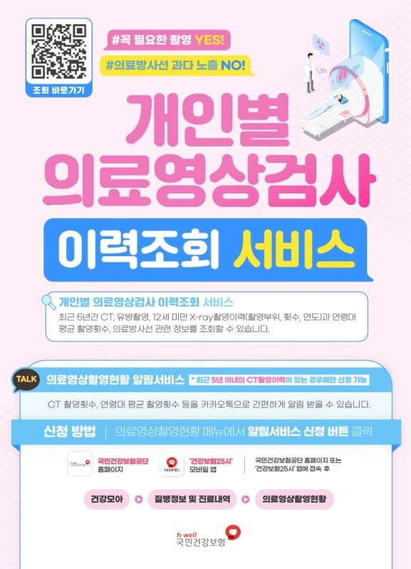 [세종=뉴시스]'개인별 의료영상검사 이력조회 서비스' 포스터. (사진=국민건강보험공단 제공) 2026.10.22. photo@newsis.com *재판매 및 DB 금지