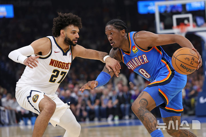 [오클라호마시티=AP/뉴시스] 미국프로농구(NBA) 오클라호마시티 선더의 샤이 길저스알렉산더. 2026.10.22.