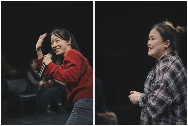 [서울=뉴시스] 연극 '내게 빛나는 모든 것'에 출연 중인 배우 정새별, 김아영. (사진 = 크리에이티브테이블 석영 제공) 2026.10.23. photo@newsis.com *재판매 및 DB 금지