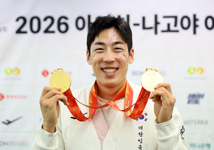 [서울=뉴시스]장애인 아시안게임 육상 2관왕 장민호. (사진=대한장애인체육회 제공)