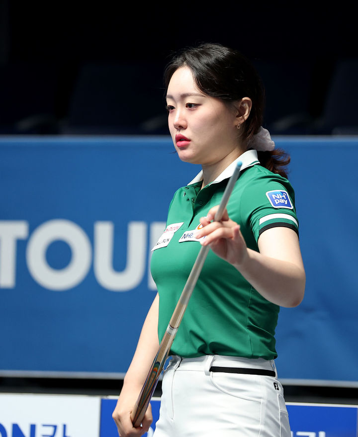 [서울=뉴시스] 여자프로당구(LPBA) NH농협카드의 김보미. (사진=PBA 제공) *재판매 및 DB 금지