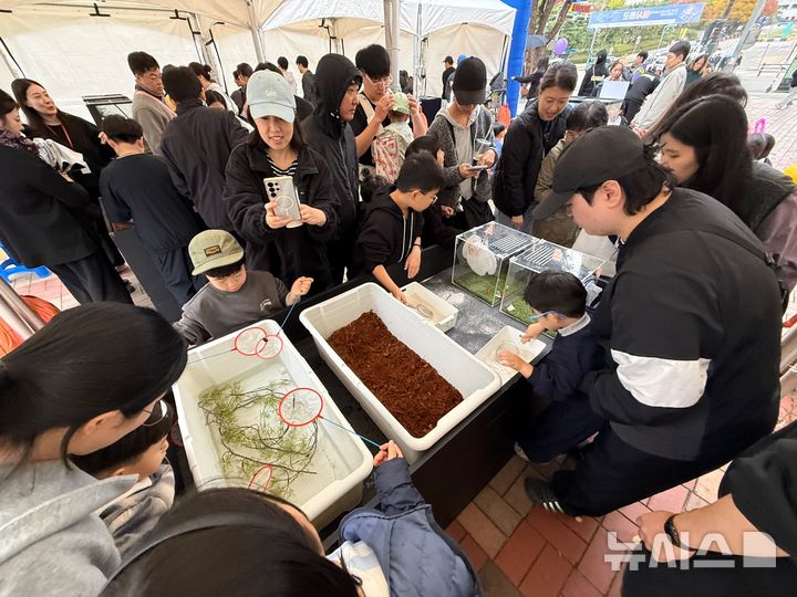 [군포=뉴시스] 청소년 동아리 X 사이언스 축제 참가자들이 즐거운 한때를 보내고 있다. (사진=군포시 청소년수련관 제공).2026.10.25.photo@newsis.com