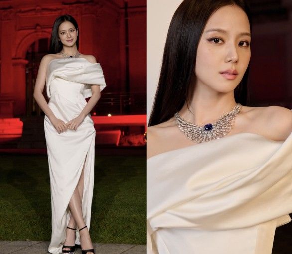 [서울=뉴시스] 그룹 블랙핑크 멤버 지수가 화려한 스타일링도 완벽하게 소화하며 미모를 뽐냈다. (사진 출처=지수 인스타그램 캡처)