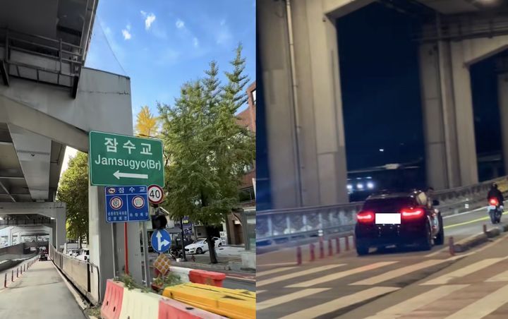 [서울=뉴시스] 서울 잠수교의 차량 통행이 전면 중단되는 가운데, 마지막 드라이브를 즐기기 위해 잠수교를 찾는 시민들의 발길이 이어졌다. (사진=스레드 캡처)