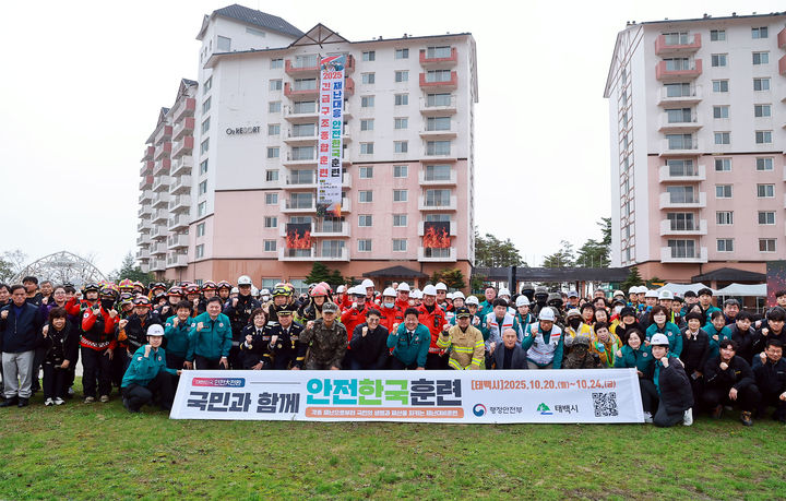 지난해 오투리조트에서 실시한 '안전한국훈련'.(사진=태백시 제공) *재판매 및 DB 금지