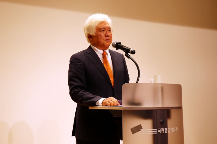 [서울=뉴시스] 김의광 제13대 한국박물관협회 회장 당선자가 당선소감을 발표하고 있다 (사진=한국박물관협회 제공) 2026.10.26. photo@newsis.com *재판매 및 DB 금지