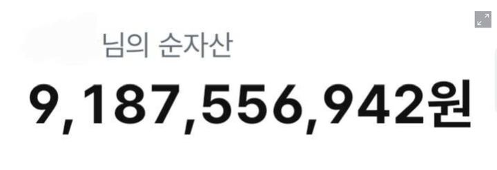 [서울=뉴시스] 직장인 익명 커뮤니티 블라인드에 올라온 자산 인증 사진. 사진에는 총자산 약 91억8700만원이 표시돼 있다. (사진출처: 블라인드 캡처)206.10.26.