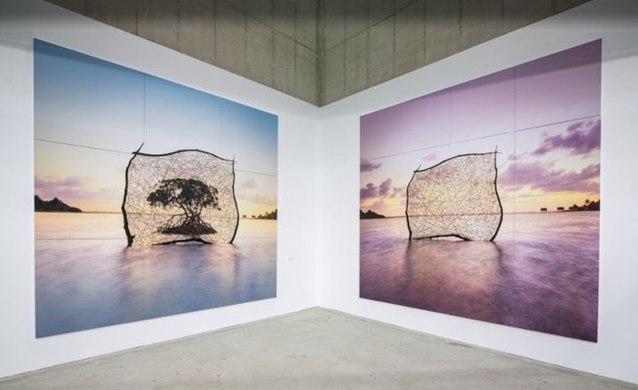 키리바시 #1_1_1, 키리바시 #1_1_2, 2026, 종이 위 잉크, 360x360cm *재판매 및 DB 금지