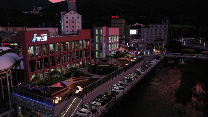 사북 별빛공원 야경.(사진=정선군 제공) *재판매 및 DB 금지