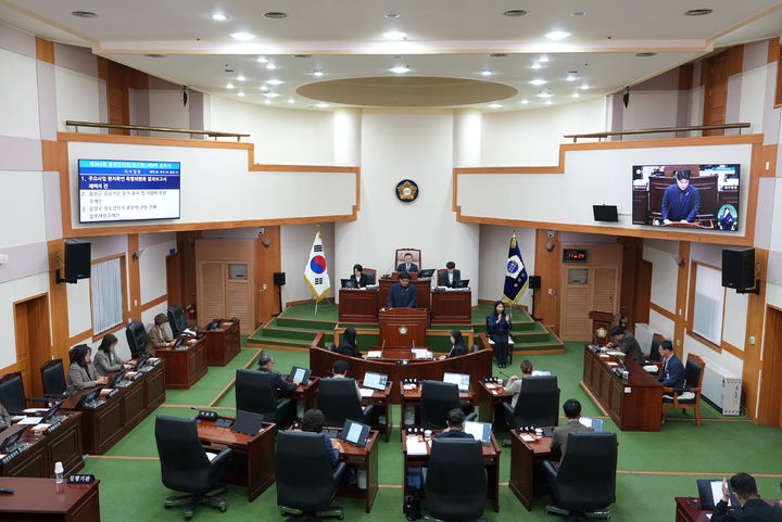 음성군의회 임시회 모습 *재판매 및 DB 금지
