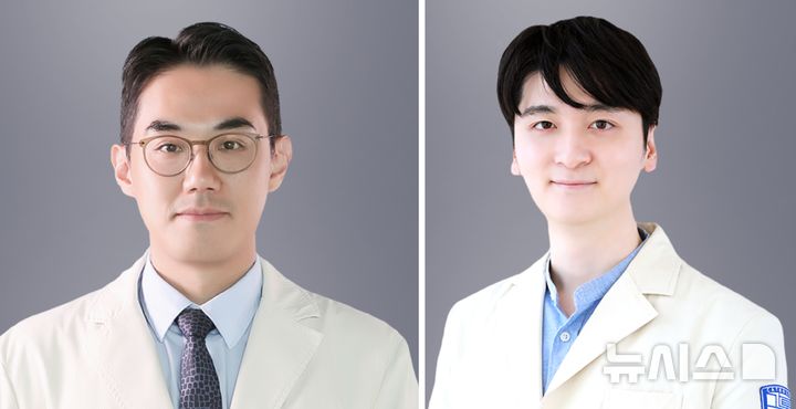 [서울=뉴시스] 좌측부터 민진수, 이종민 서울성모병원 호흡기내과 교수. (사진= 서울성모병원 제공) 