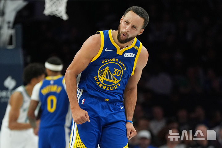 [미니애폴리스=AP/뉴시스] 미국프로농구(NBA) 골든스테이트 워리어스의 스테픈 커리. 2026.10.28.