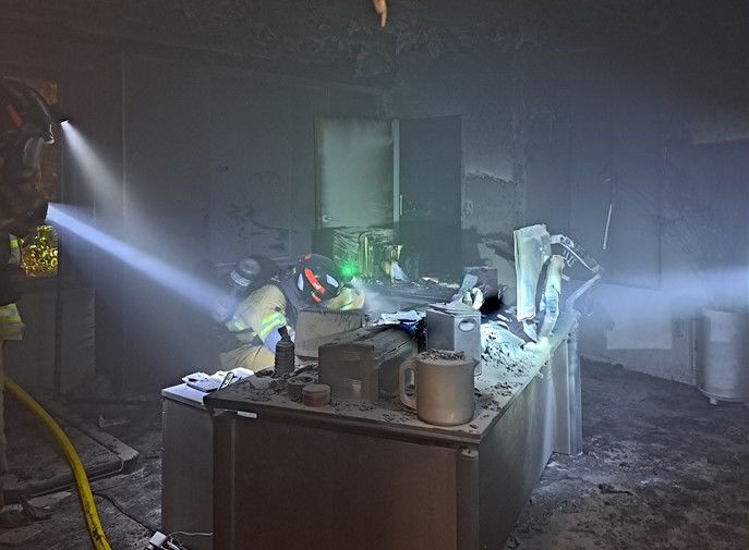 경산시 중방동 사무실 화재 (사진=경북소방본부 제공) *재판매 및 DB 금지