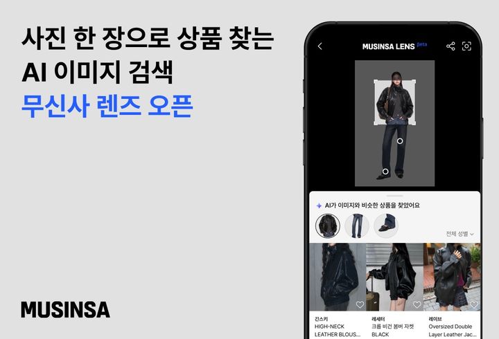 [서울=뉴시스] AI 이미지 검색 서비스 '무신사 렌즈'. (사진=무신사 제공) *재판매 및 DB 금지