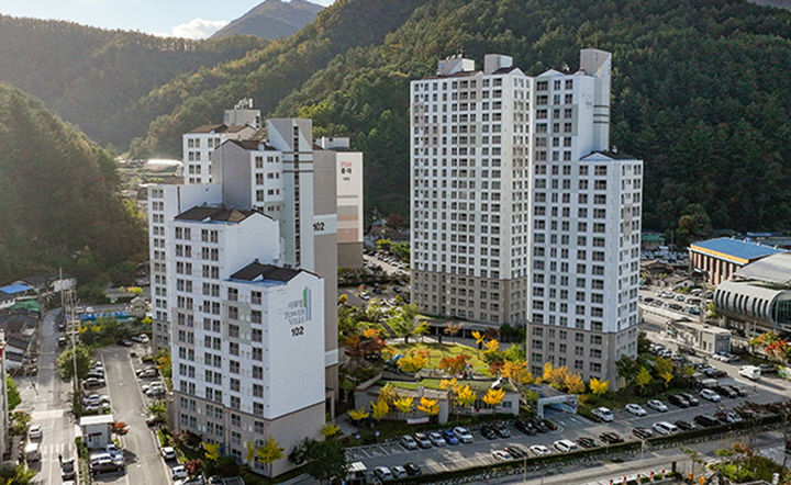 태백시 장성동 임대주택 타워빌아파트 전경.(사진=태백시 제공) *재판매 및 DB 금지