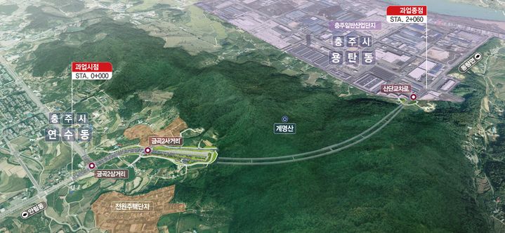 계명산 관통 연수터널 첫 삽…"충주산단 접근성 개선"