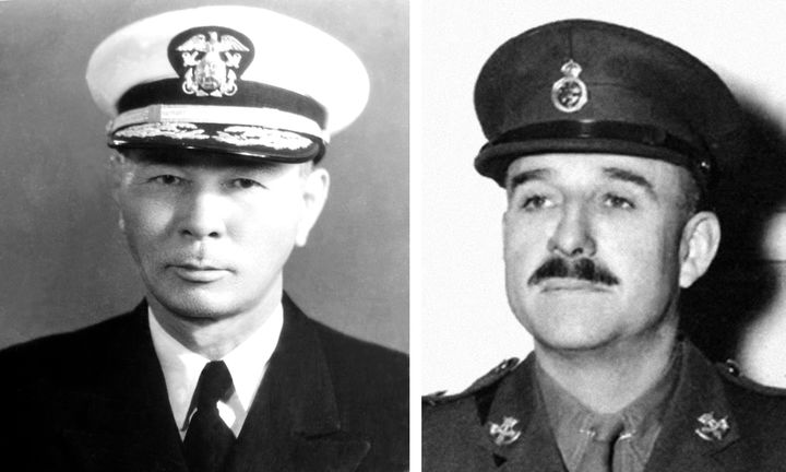 [서울=뉴시스] 왼쪽부터 박옥규 대한민국 해군 중장(1954년 태극무공훈장)·제임스 R. 스톤 캐나다 육군 중령(1951년 미국 대통령 부대표창) (사진=국가보훈부 제공) 2026.10.30. photo@newsis.com *재판매 및 DB 금지