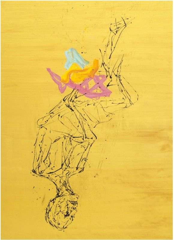 Georg Baselitz Keine Frage, Euphorismus (No Question, Euphorism), 2025 Oil and gold oil paint on canvas 118 1/8 x 84 5/8 inches (300 x 215 cm) © Georg Baselitz 2026 Photo: Stefan Altenburger Courtesy the artist and Gagosian *재판매 및 DB 금지