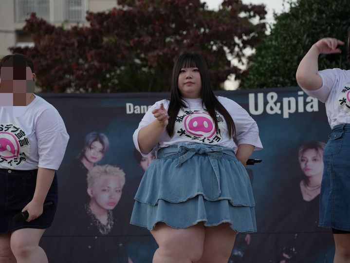 [서울=뉴시스] 일본에서 키 148㎝·몸무게 132㎏인 여성이 걸그룹 오디션에 참가해 화제를 모으고 있다. (사진=X 캡처)