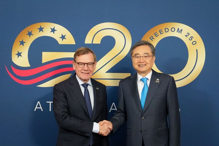 조현 외교부 장관이 30일(현지시간) 미국 애틀랜타에서 열린 주요 20개국(G20) 외교장관회의 참석을 계기로 요한 바데풀 독일 외교장관과 만난 모습. (사진=외교부 제공) 2026.10.31. *재판매 및 DB 금지